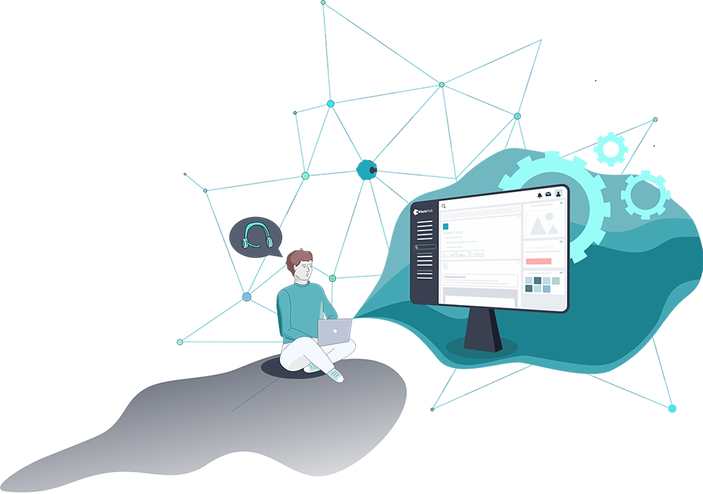 Person using HumHub Professional Edition